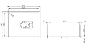 Мойки под заказ - KR500x400